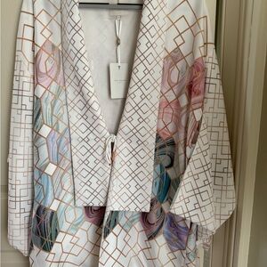 Ted Baker white, pastels, rose gold wrap.